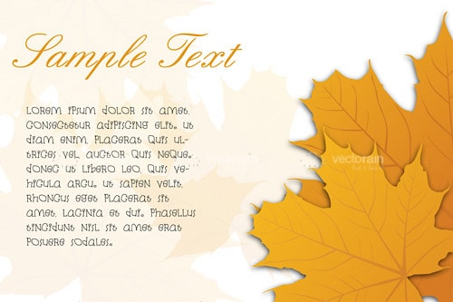 Autumn Leaves Background with Sample Text